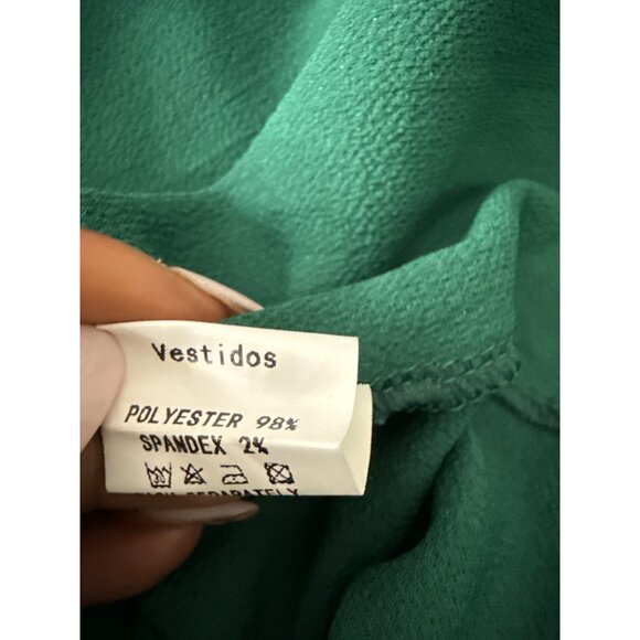 Green Ruffle Long Sleeve Dress XL - Picture 4 of 9